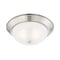 Designers Fountain 13.25in 2-Light Satin Platinum Interior Ceiling Light Flush Mount with Etched Glass Shade 1257M-SP-W - alternate 1